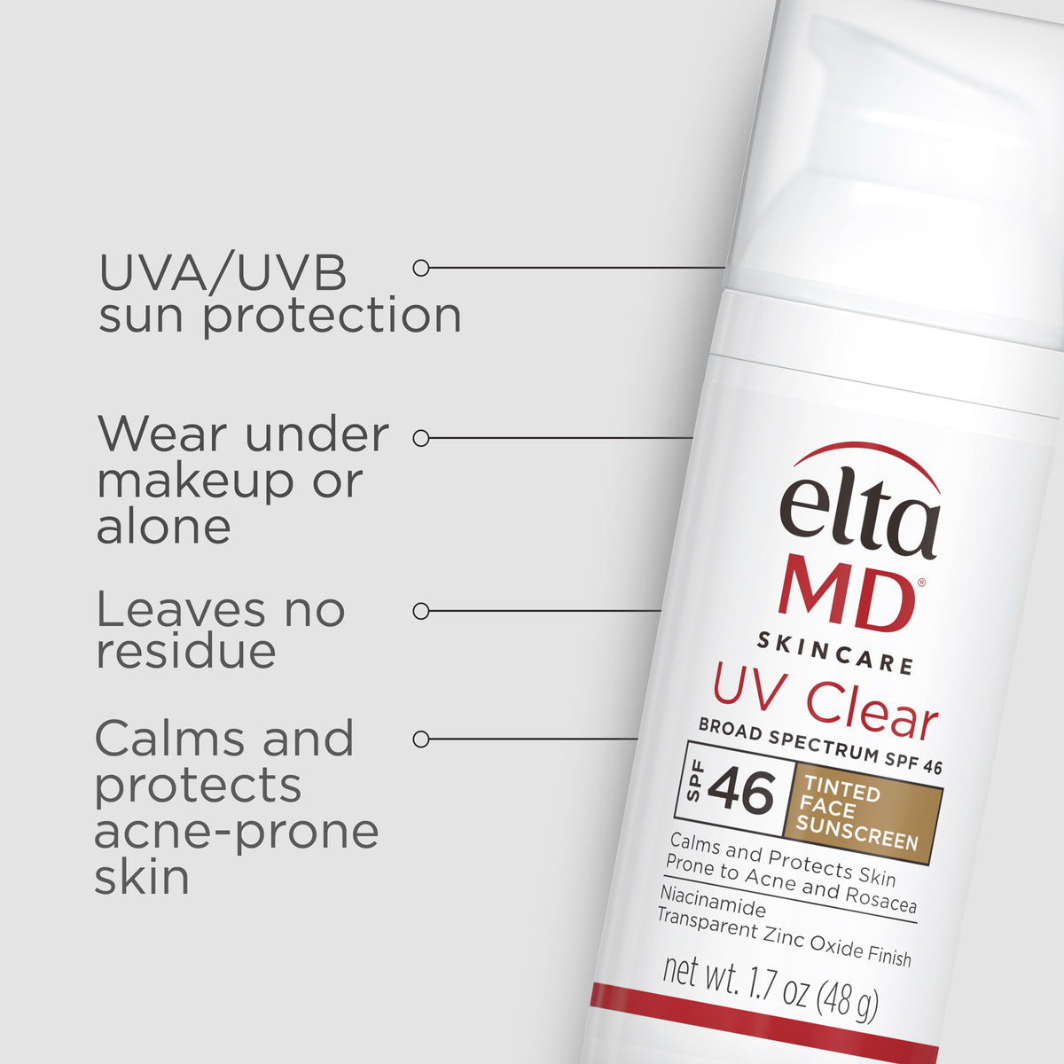 eltaMD UV clear tinted: a sunscreen SPF 46