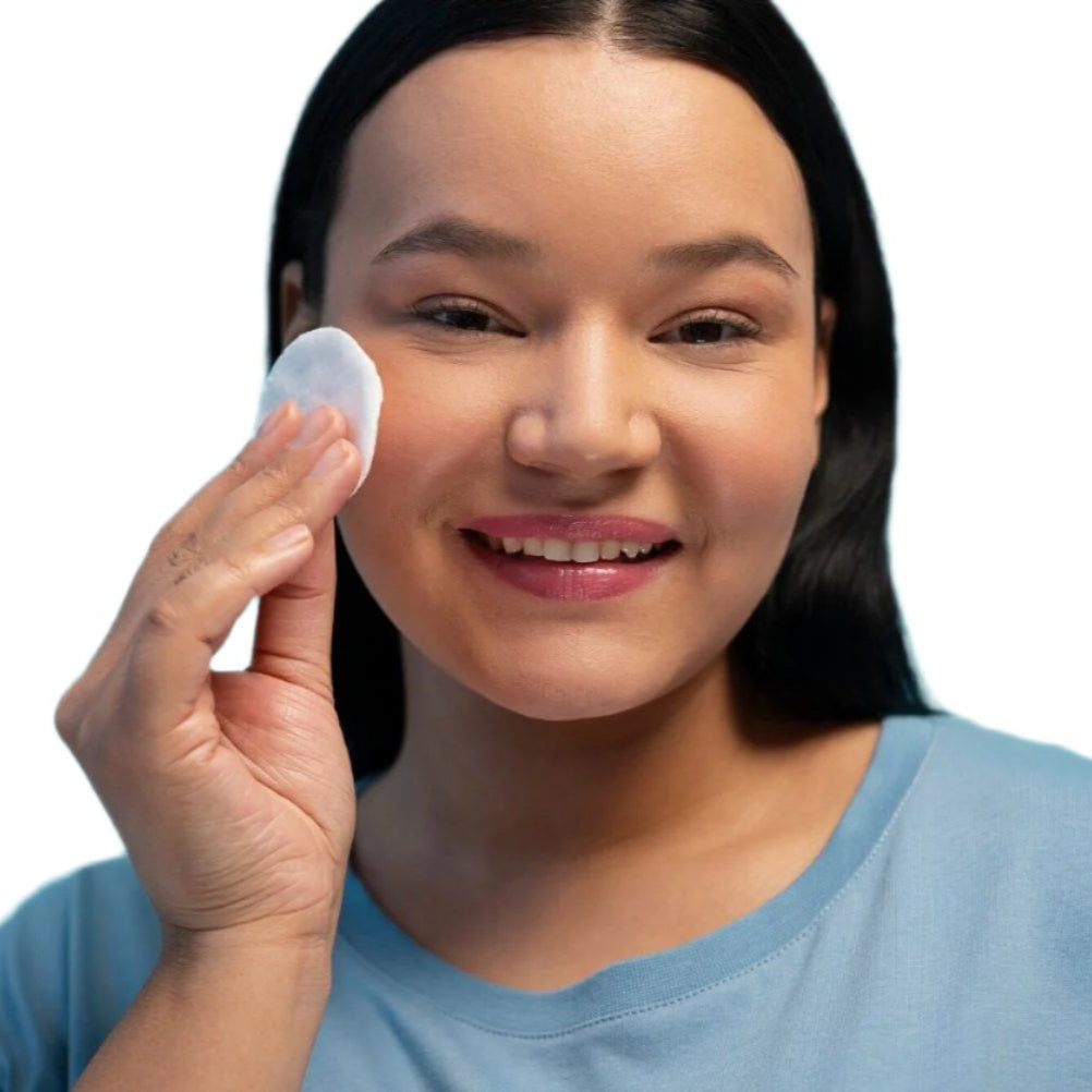 After the brightening effects of the toner