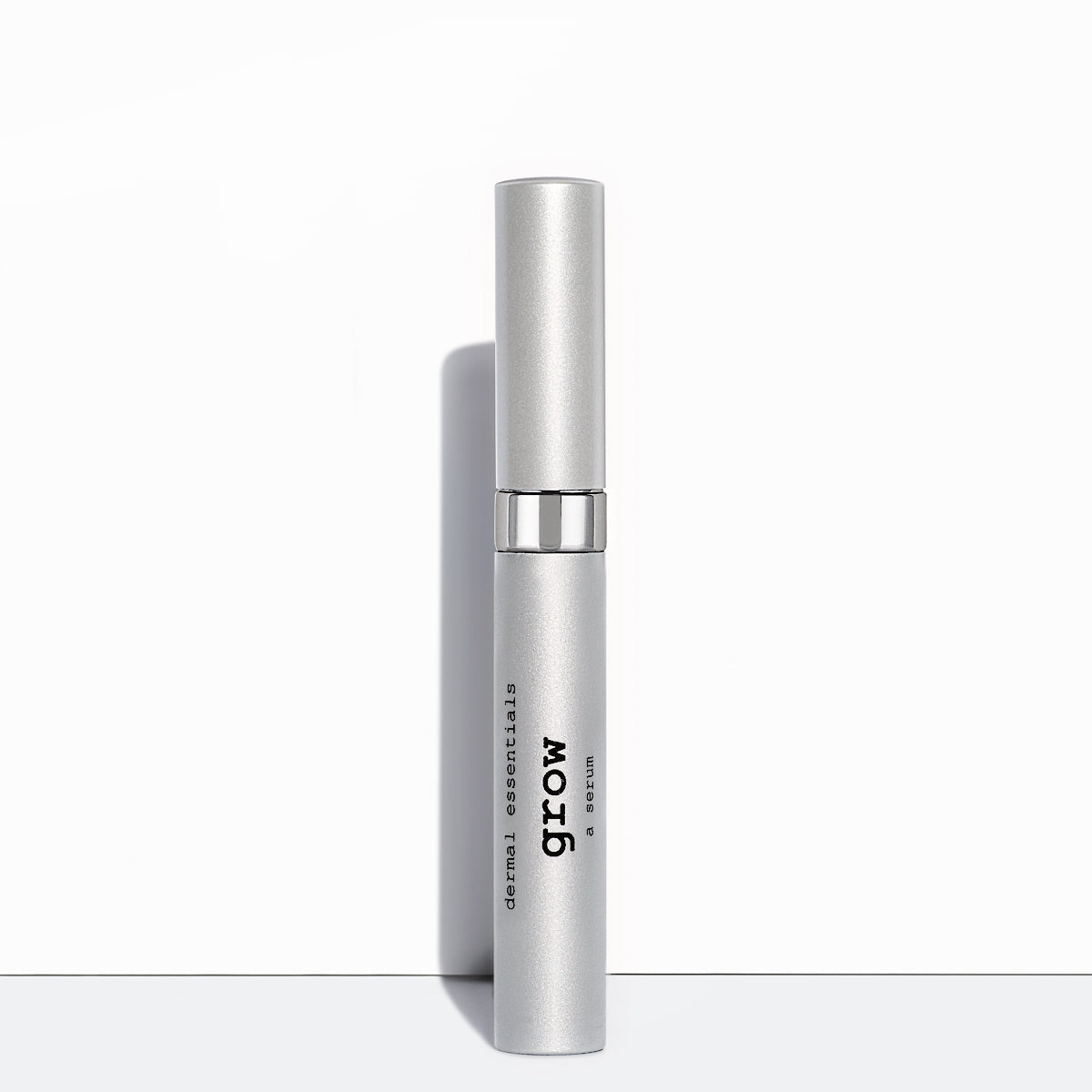 Silver cylinder tube black letters white wand applicator 0.17 oz. Peptide Lash and Peptide Brow serum. Grow longer lashes and fuller brows Dermal Essentials Medical Grade Skincare