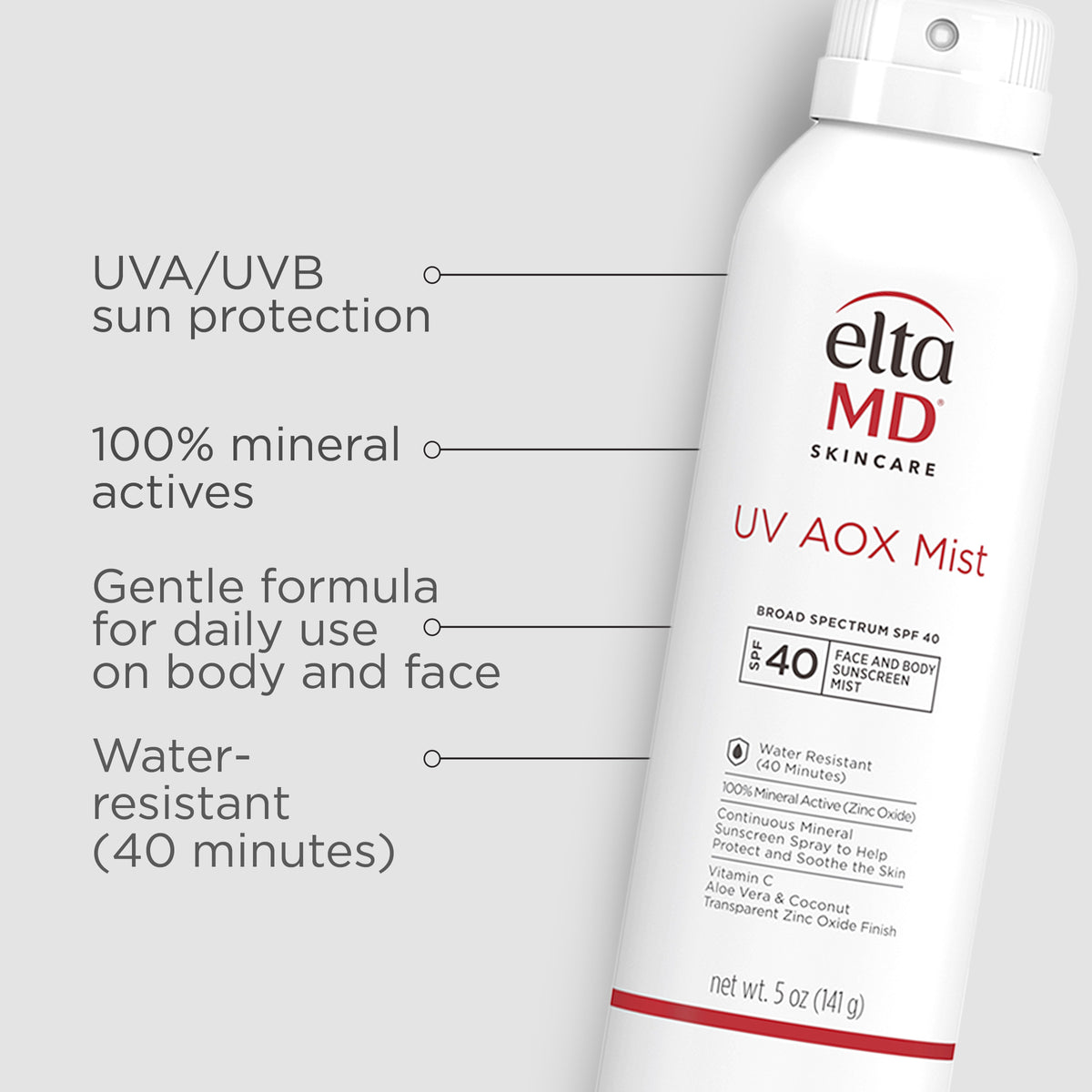 eltaMD UV AOX mist: a sunscreen spf 40