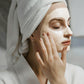 woman with best pumpkin enzyme mask on face. Dermal Essentials Medical Grade Skincare.