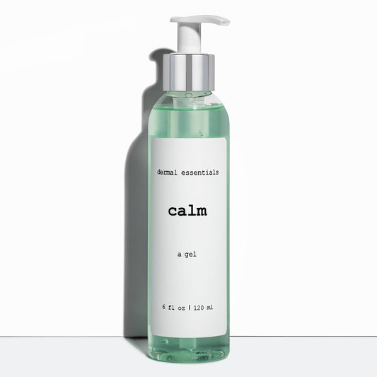 Bottle of Calm a gel for irritated skin