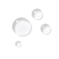 One large three small clear droplets. Best skin plumping  serum. Dermal Essentials Medical Grade Skincare.